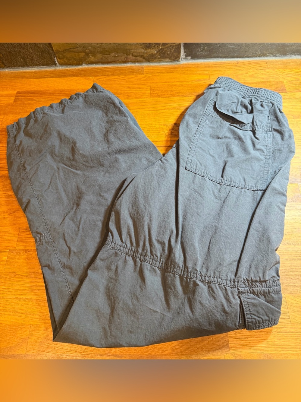 Wild Fable Wide-Leg Elastic-Waist Cargo Pants for Women - Dark Gray size Xs